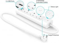 3 Outlets Smart WiFi Power Strip 2 USB ports