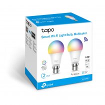 Tapo Smart Light Bulb with Multicolour, B22, 2 pack